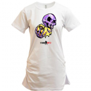 Подовжена футболка STANDOFF 2 Фиолетовый череп