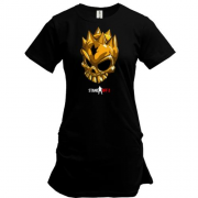 Подовжена футболка STANDOFF 2 Gold Skull