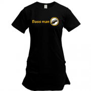 Подовжена футболка з написом "Bass man" басист